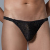 Allure Men String Dentelle Leopard Allure Noir